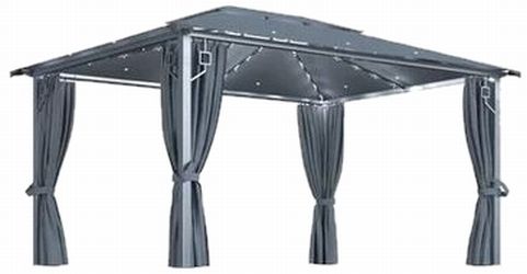 vidaXL Pavillon mit Vorhängen & LED-Lichterkette (3070336) vidaXL Pavillon mit Vorhängen & LED-Lichterkette (3070336)