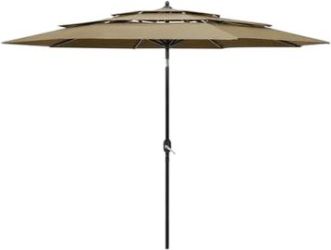 vidaXL Sonnenschirm mit Aluminium-Mast 3-lagig 3 m (313871) vidaXL Sonnenschirm mit Aluminium-Mast 3-lagig 3 m (313871)