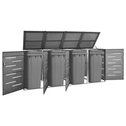 vidaXL Mülltonnenbox für 4 Tonnen 276,5 x 77,5 x 115,5 cm (149557) vidaXL Mülltonnenbox für 4 Tonnen 276,5 x 77,5 x 115,5 cm (149557)