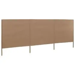 vidaXL Windschutzgewebe 400 x 120 cm 3-tlg. Taupe (44542) vidaXL Windschutzgewebe 400 x 120 cm 3-tlg. Taupe (44542)