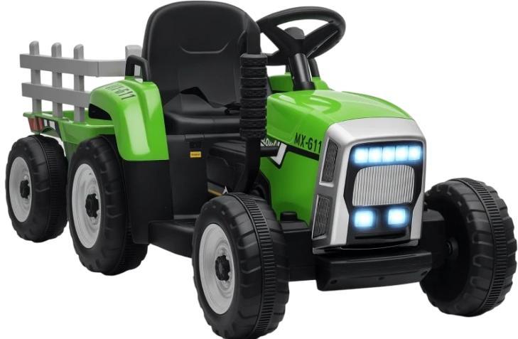 HOMCOM Elektrischer Traktor mit Anhänger