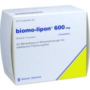 biomo pharma BIOMO LIPON 600, 100 Filmtbl. (N3) biomo pharma BIOMO LIPON 600, 100 Filmtbl. (N3)