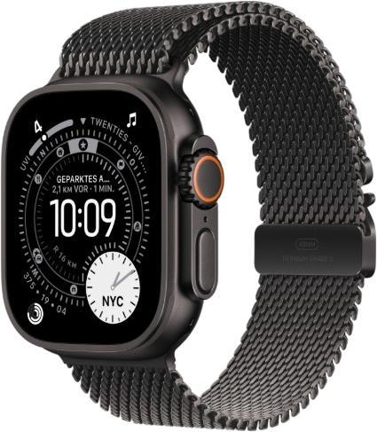 Apple Watch Ultra 3 GPS + Cellular 49 mm Titan mit Milanaise-Armband Large (MF1T4QF/A)