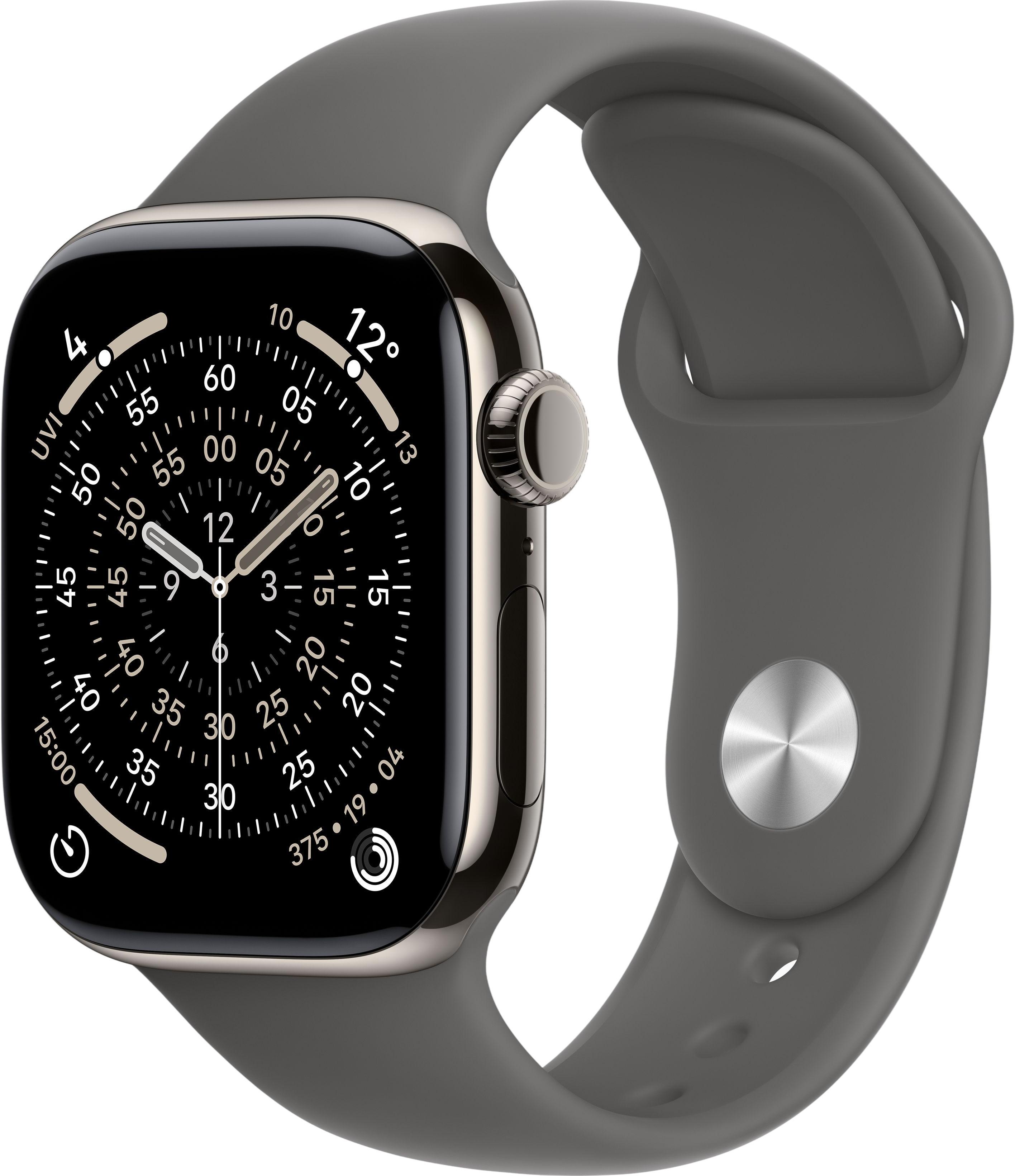 Apple Watch Series 11 GPS + Cellular 42 mm Titan mit Sportarmband M/L (MF8N4ZR/A)