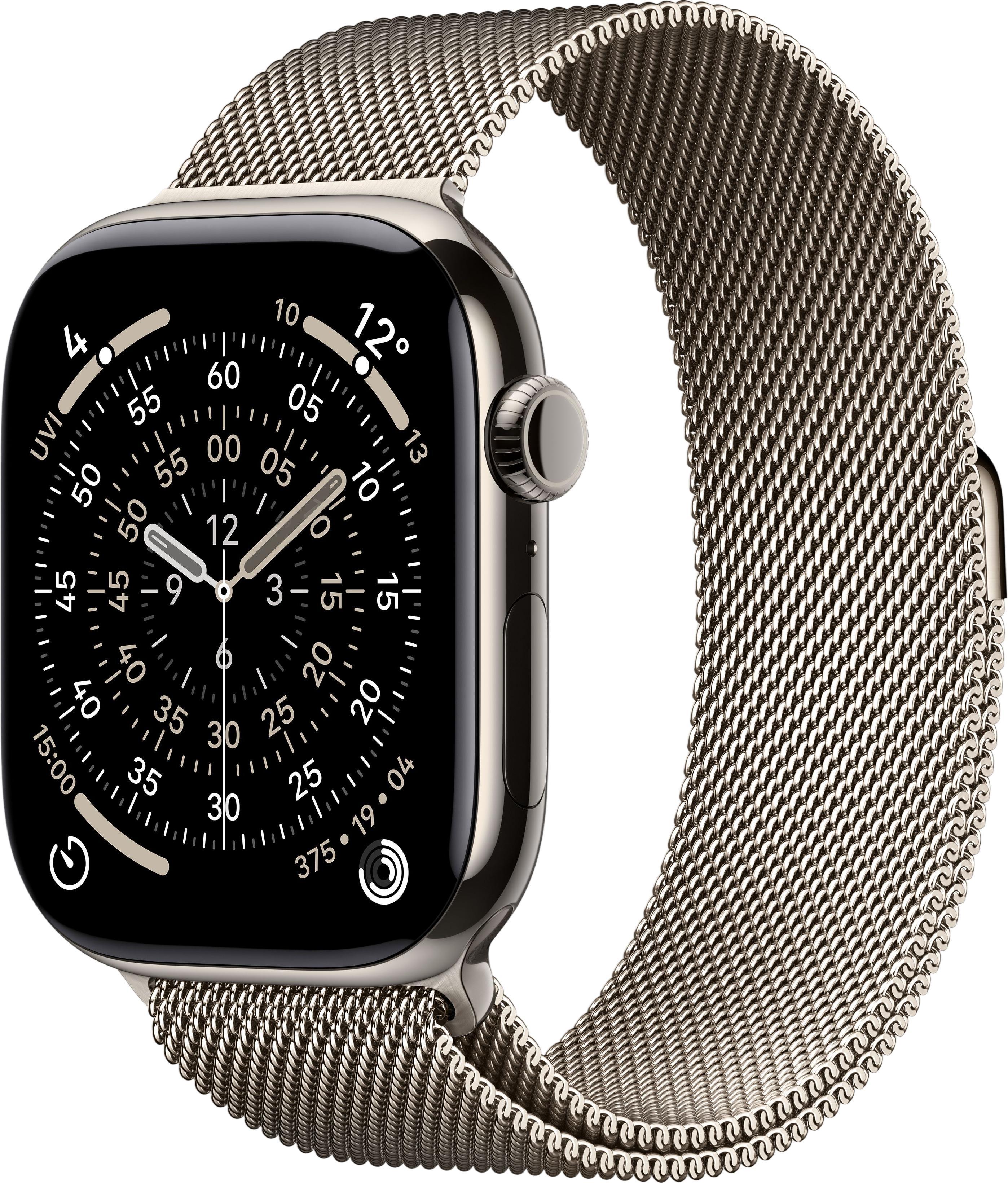 Apple Watch Series 11 GPS + Cellular 46 mm Titan mit Milanaise-Armband M/L (MFD04ZR/A)