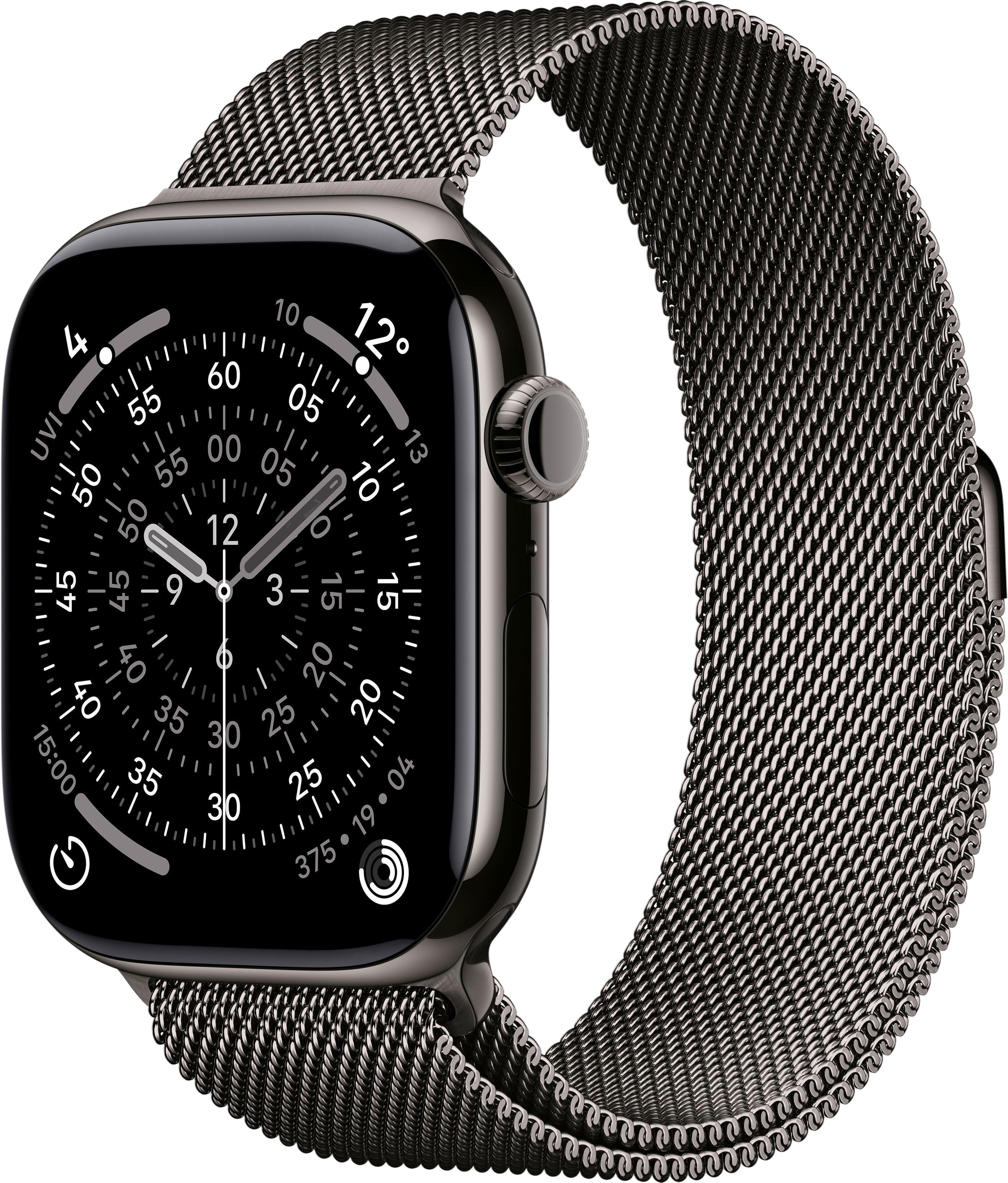 Apple Watch Series 11 GPS + Cellular 46 mm Titan mit Milanaise-Armband M/L (MFD44ZR/A)