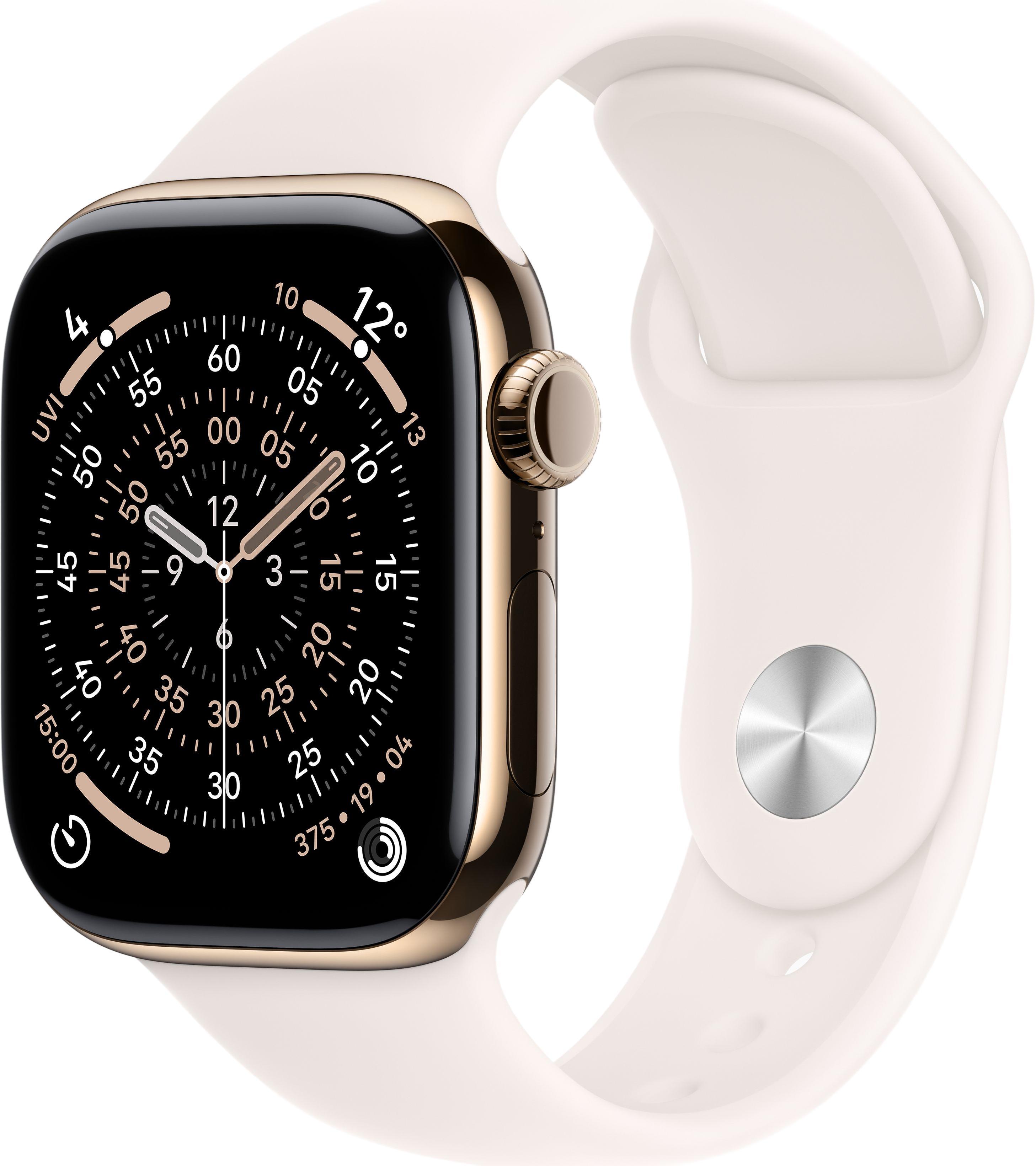 Apple Watch Series 11 GPS + Cellular 42 mm Titan mit Sportarmband S/M (MF8W4ZR/A)