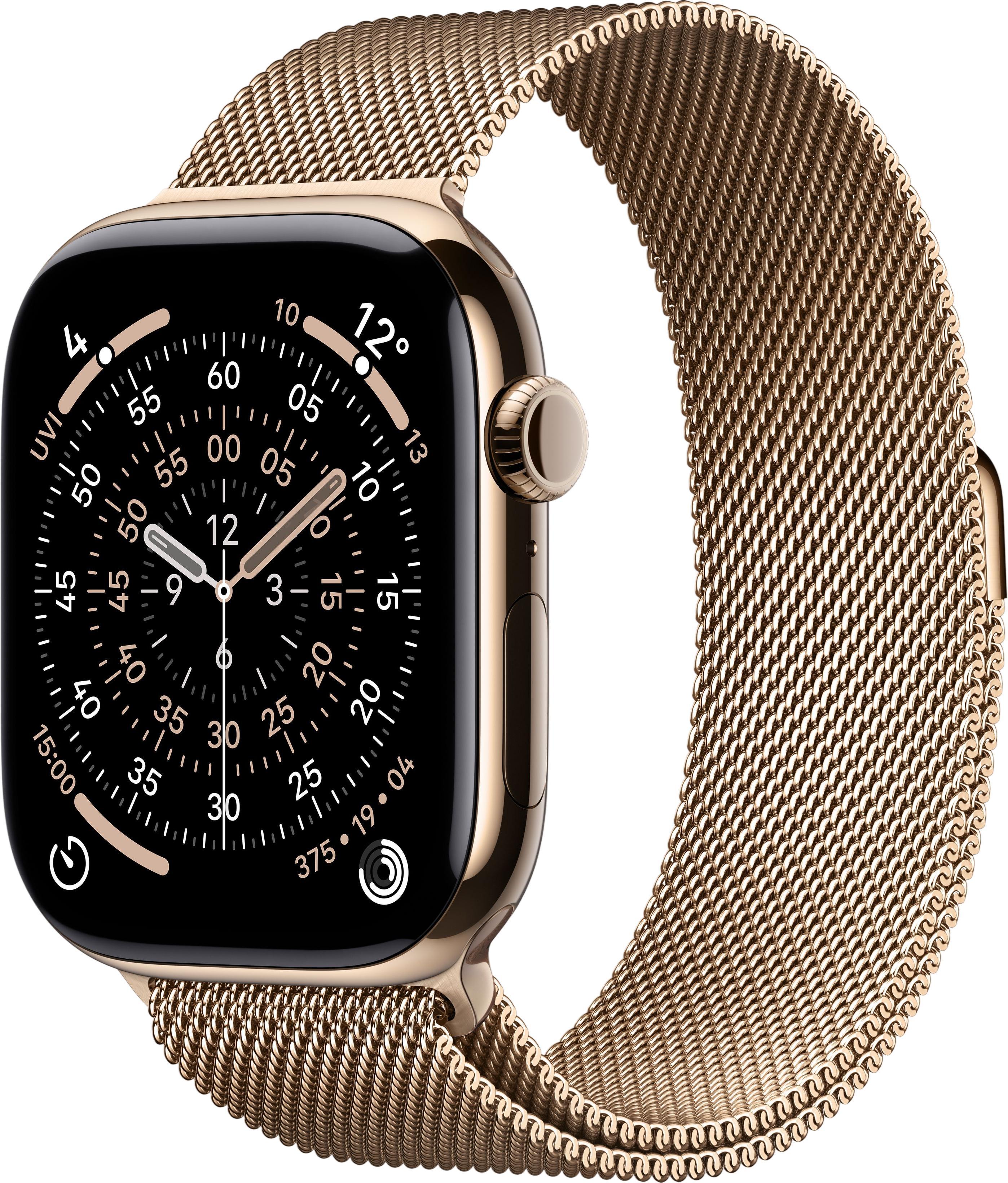 Apple Watch Series 11 GPS + Cellular 46 mm Titan mit Milanaise-Armband S/M (MFD74ZR/A)