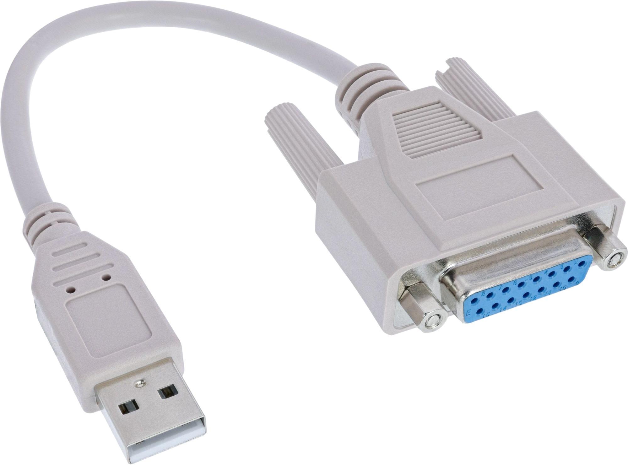 Inline USB Adapter Cable USB Type A male / DB15 female (33101) Inline USB Adapter Cable USB Type A male / DB15 female (33101)