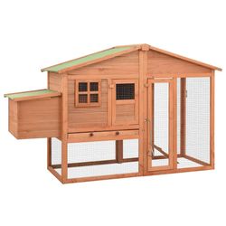 vidaXL Hühnerstall mit Legenest Tanne Massivholz 191 x 67 x 117 cm (170864) vidaXL Hühnerstall mit Legenest Tanne Massivholz 191 x 67 x 117 cm (170864)