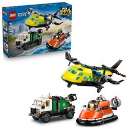 LEGO City Kombinationsset mit Flugzeug, Wartungsfahrzeug und Luftkissenboot (60505) LEGO City Kombinationsset mit Flugzeug, Wartungsfahrzeug und Luftkissenboot (60505)