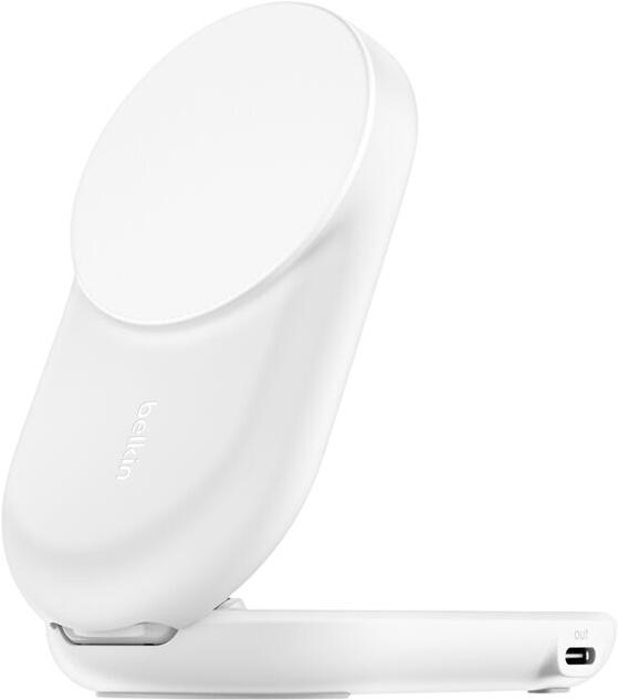 Belkin UltraCharge Faltbare magnetische 2-in-1-Ladestation mit Qi2 25W (rund) Belkin UltraCharge Faltbare magnetische 2-in-1-Ladestation mit Qi2 25W (rund)