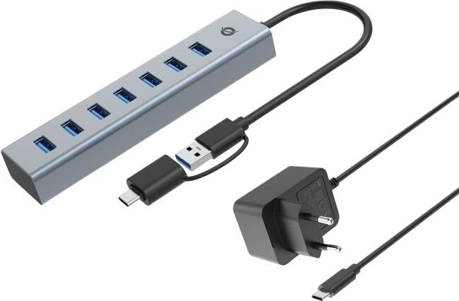 Conceptronic GP 7-Port-USB 3.0-Hub mit Netzteil (HUBBIES21GP) Conceptronic GP 7-Port-USB 3.0-Hub mit Netzteil (HUBBIES21GP)