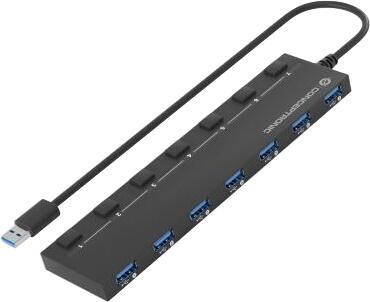 Conceptronic 7-Port-USB 3.0-Hub mit 5.0V/3.0A Netzteil (HUBBIES19BP) Conceptronic 7-Port-USB 3.0-Hub mit 5.0V/3.0A Netzteil (HUBBIES19BP)