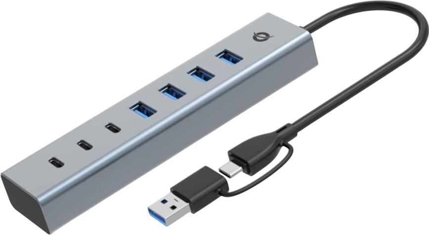 Conceptronic 7-Port USB 3.2 Gen 1 Hub (HUBBIES20G) Conceptronic 7-Port USB 3.2 Gen 1 Hub (HUBBIES20G)