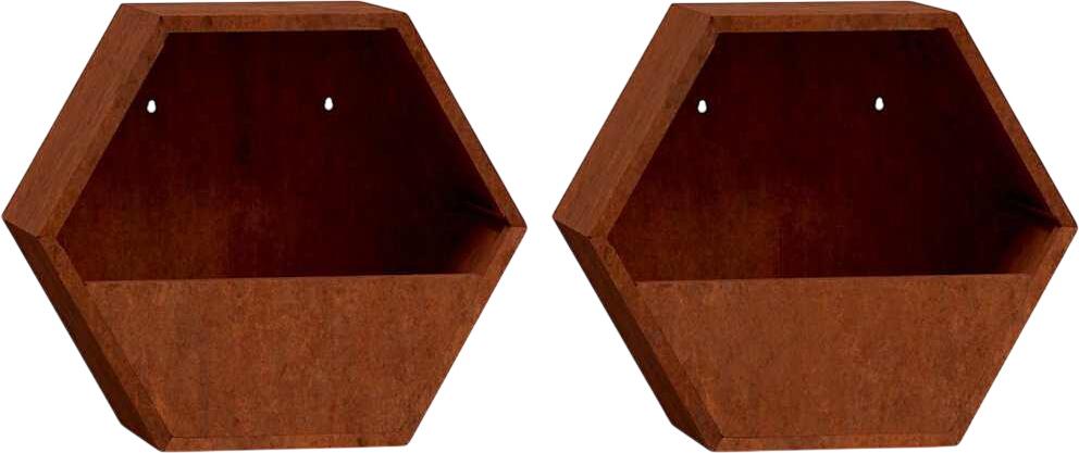 vidaXL Wand-Pflanzkübel Rostig Cortenstahl 30x10x25 cm 2 Stk. (823684) vidaXL Wand-Pflanzkübel Rostig Cortenstahl 30x10x25 cm 2 Stk. (823684)