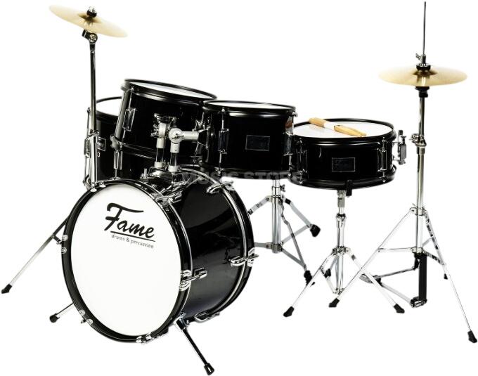 Fame 5 PC Junior Drumset Black Luis (DRU0038613-000) Fame 5 PC Junior Drumset Black Luis (DRU0038613-000)