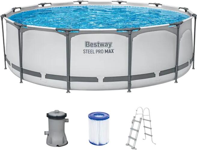 Bestway Steel Pro MAX Frame Pool Set mit Filterpumpe (56418_22) Bestway Steel Pro MAX Frame Pool Set mit Filterpumpe (56418_22)
