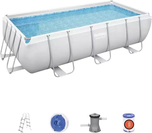 Bestway Power Steel Aufstellpool-Set mit Filterpumpe 404 x 201 x 100 cm (56441_21/22) Bestway Power Steel Aufstellpool-Set mit Filterpumpe 404 x 201 x 100 cm (56441_21/22)