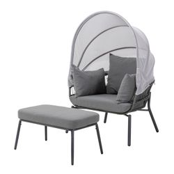 Leco Clara Sessel mit Fußhocker Leco Clara Sessel mit Fußhocker