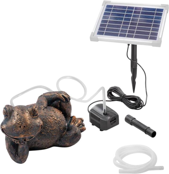 Esotec Solar Wasserspeier-Set liegender Frosch Pepe (101678) Esotec Solar Wasserspeier-Set liegender Frosch Pepe (101678)