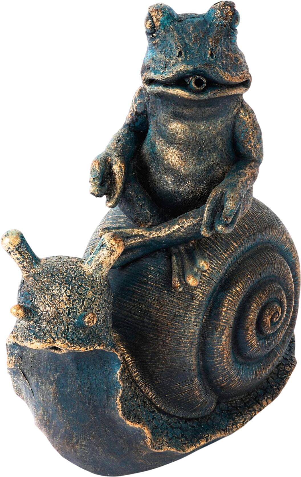 Esotec Wasserspeier-Figur Lilly und Nelly im Altkupfer-Design (100775) Esotec Wasserspeier-Figur Lilly und Nelly im Altkupfer-Design (100775)