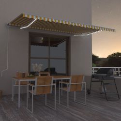 vidaXL Markise mit LED & Windsensor 500 x 350 cm (3069033) vidaXL Markise mit LED & Windsensor 500 x 350 cm (3069033)