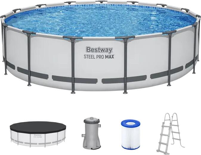 Bestway Steel Pro MAX Frame Pool Komplett-Set Ø 457 x 107 cm (56488_23/24) Bestway Steel Pro MAX Frame Pool Komplett-Set Ø 457 x 107 cm (56488_23/24)