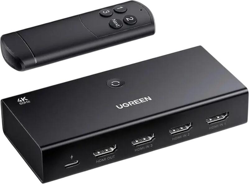 UGREEN HDMI Switch 3 in 1 Out (55857) UGREEN HDMI Switch 3 in 1 Out (55857)