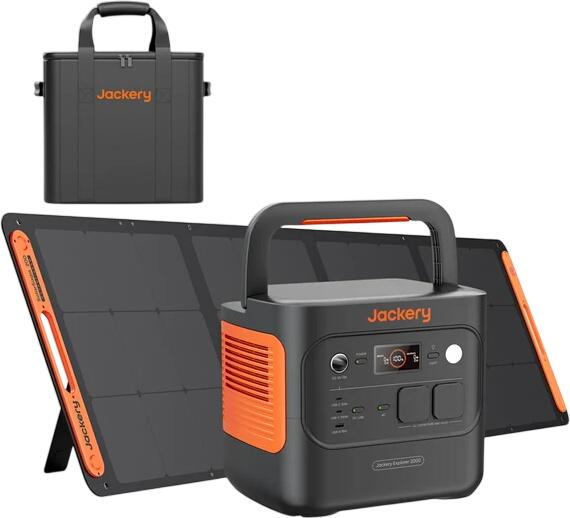 Jackery Explorer 2000 v2 mit Solarpanel und Tragetasche Jackery Explorer 2000 v2 mit Solarpanel und Tragetasche