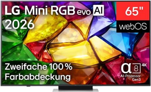 LG 65" Mini RGB evo AI MRGB88 4K Smart TV 2026 65MRGB88B9B