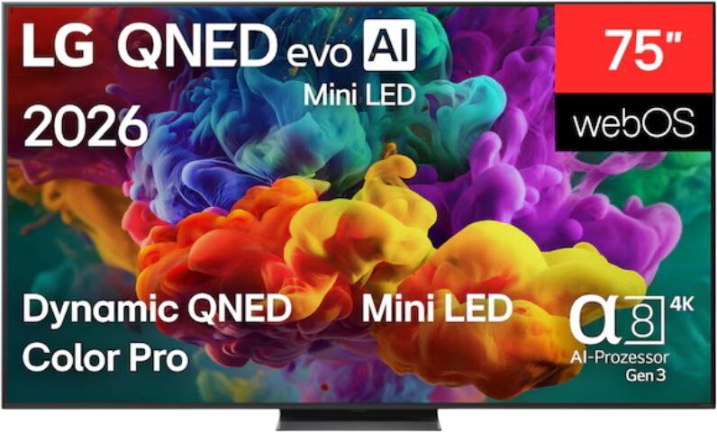 LG 75" QNED evo AI QNED87 Mini LED 4K Smart TV 2026 75QNED87B6A LG 75" QNED evo AI QNED87 Mini LED 4K Smart TV 2026 75QNED87B6A