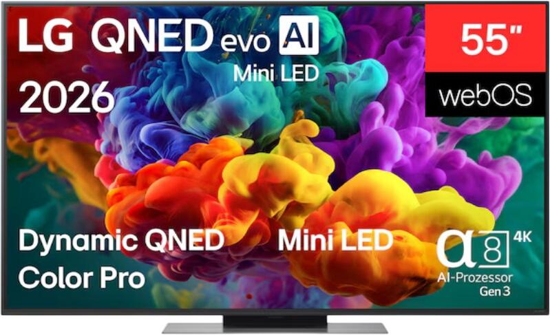 LG 55" QNED evo AI QNED87 Mini LED 4K Smart TV 2026 55QNED87B6A LG 55" QNED evo AI QNED87 Mini LED 4K Smart TV 2026 55QNED87B6A