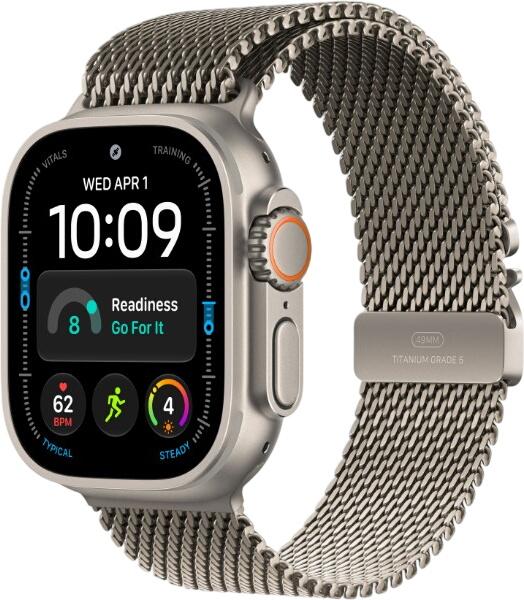 Apple Watch Ultra 4 GPS + Cellular 49 mm Titan mit Titanium Milanaise Loop Large (MJAA4QF/A) Apple Watch Ultra 4 GPS + Cellular 49 mm Titan mit Titanium Milanaise Loop Large (MJAA4QF/A)