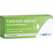 axicorp Pharma Cetirizin axicur 10 mg Filmtabletten 50 Stück axicorp Pharma Cetirizin axicur 10 mg Filmtabletten 50 Stück