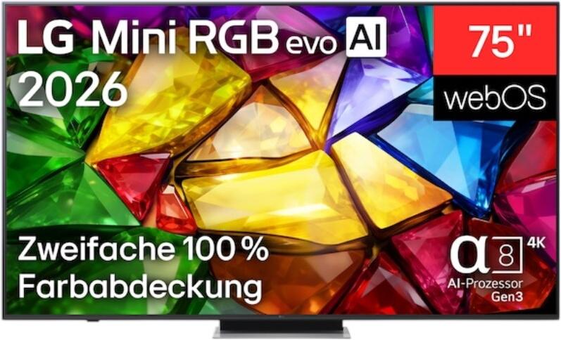 LG 75" Mini RGB evo AI MRGB86 4K Smart TV 2026 75MRGB86B9A LG 75" Mini RGB evo AI MRGB86 4K Smart TV 2026 75MRGB86B9A