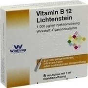Zentiva VITAMIN B12 1000UG LICHTEN, 5 Amp. (N1) 1 ml Zentiva VITAMIN B12 1000UG LICHTEN, 5 Amp. (N1) 1 ml
