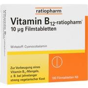 VITAMIN B12 RATIO 10UG TAB, 100 Filmtbl. (N3) VITAMIN B12 RATIO 10UG TAB, 100 Filmtbl. (N3)