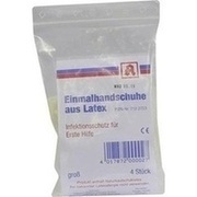 AIDS SCHUTZHANDSCHUHE LATEX, 4 St.