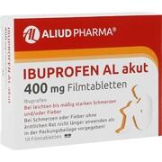 ALIUD Pharma IBUPROFEN AL AKUT 400 MG FILMTBL., 10 Filmtbl. (N1 ALIUD Pharma IBUPROFEN AL AKUT 400 MG FILMTBL., 10 Filmtbl. (N1