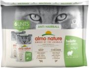 Almo Nature Holistic Anti Hairball Rind & Huhn 6 x 70 g