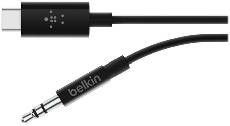 Belkin RockStar 3,5-mm-Klinken-Audio-Kabel mit USB-C-Stecker (F7U079bt03-BLK)