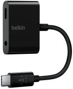 Belkin RockStar 3,5-mm-Klinken-Audio- und USB-C-Ladeadapter (F7U080btBLK) Belkin RockStar 3,5-mm-Klinken-Audio- und USB-C-Ladeadapter (F7U080btBLK)