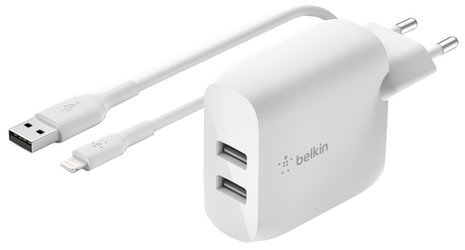 Belkin Boost Charge 24-W 2x USB-A Netzladegerät (WCD001vf1MWH)