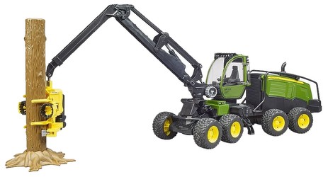 Bruder John Deere 1270G Harvester mit 1 Baumstamm (02135)