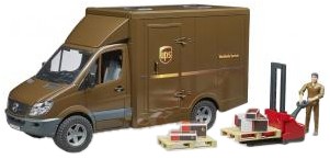 Bruder MB Sprinter UPS mit Fahrer und Zubehör