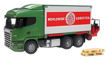 Bruder Scania mit Container-Wechselbrücke 03580