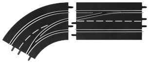 Carrera Digital 132 Spurwechsel Kurve Links