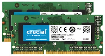 Crucial DDR3L-1600 16GB SODIMM Kit (CT2K8G3S160BM)
