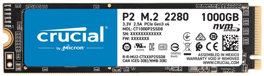 Crucial P2 M.2 SSD 1TB (CT1000P2SSD8) Crucial P2 M.2 SSD 1TB (CT1000P2SSD8)